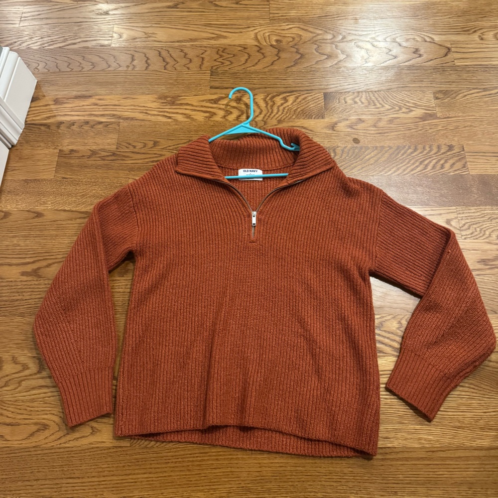 Old Navy Rust Women's Quarter Zip Sweater